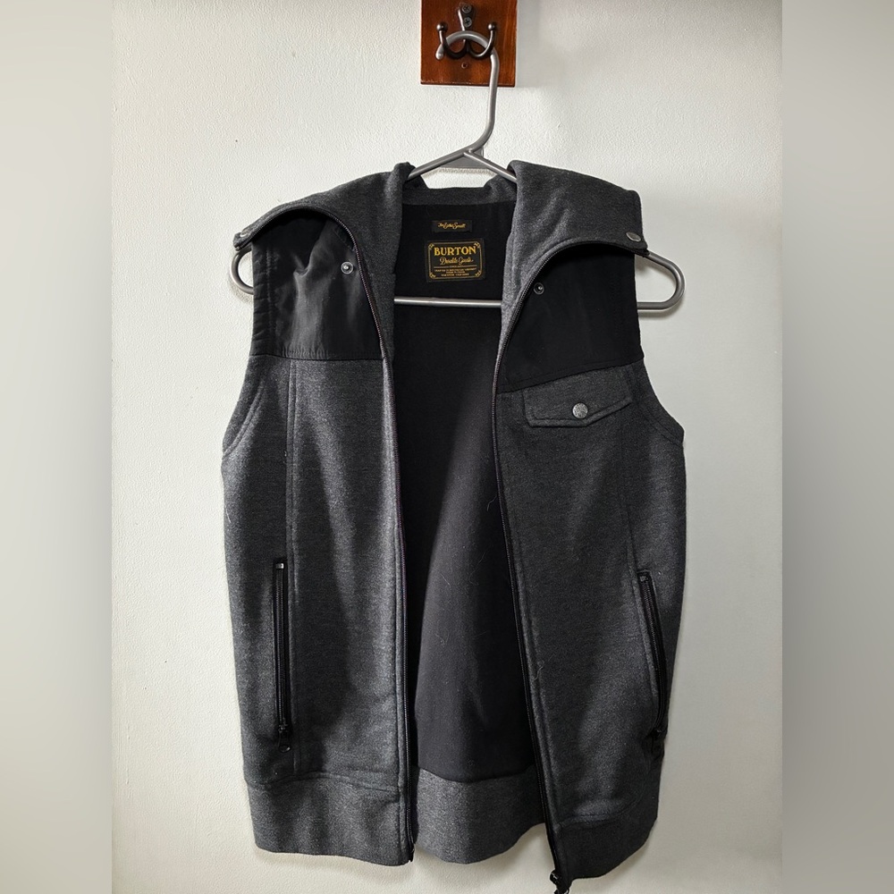 Burton Charcoal Gray Hooded Vest